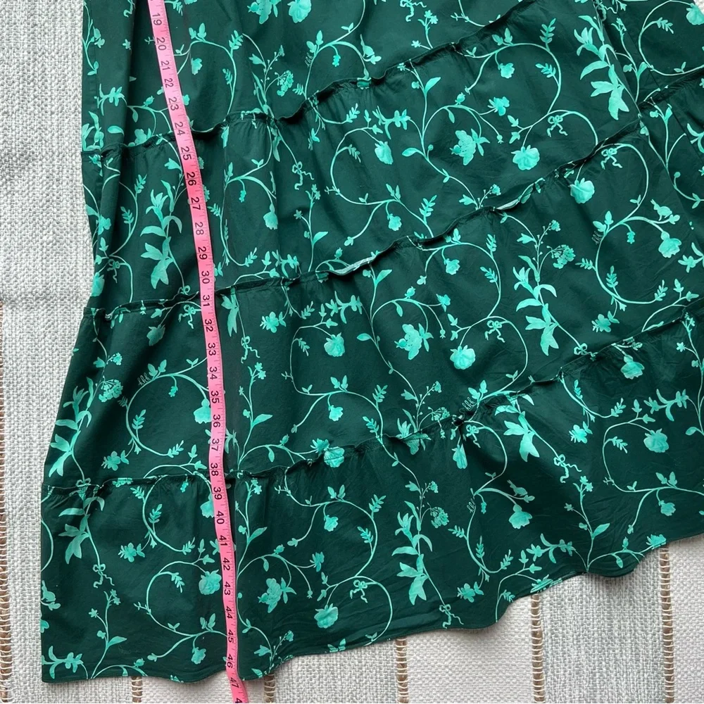 Hill House The Nap Alikah Green Green Botanical Sleeveless Midi Dress Women’s XL - Picture 5 of 8